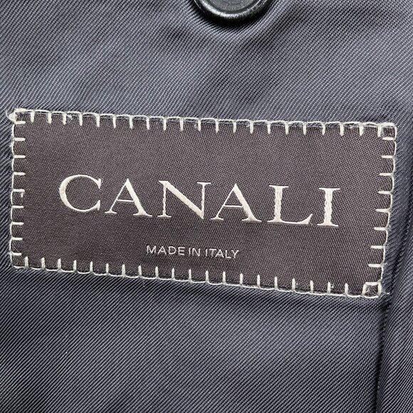 Canali Blazer Men 44 Gray Classic‎ Career Suit Jacket Pure Wool  Italy VTG - Picture 10 of 13